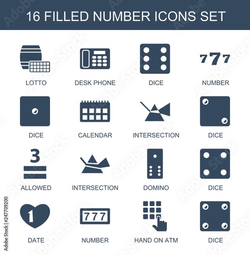 16 number icons