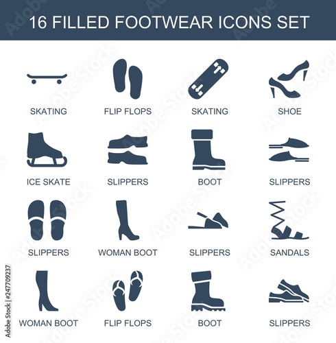 16 footwear icons