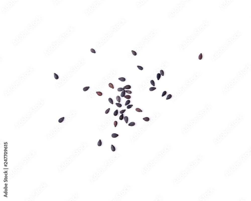 black sesame on white background black sesame on white background
