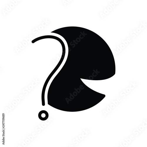 Black solid icon for ask  
