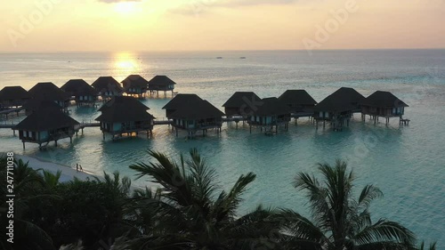 Aerial view of tropical island in the Maldives