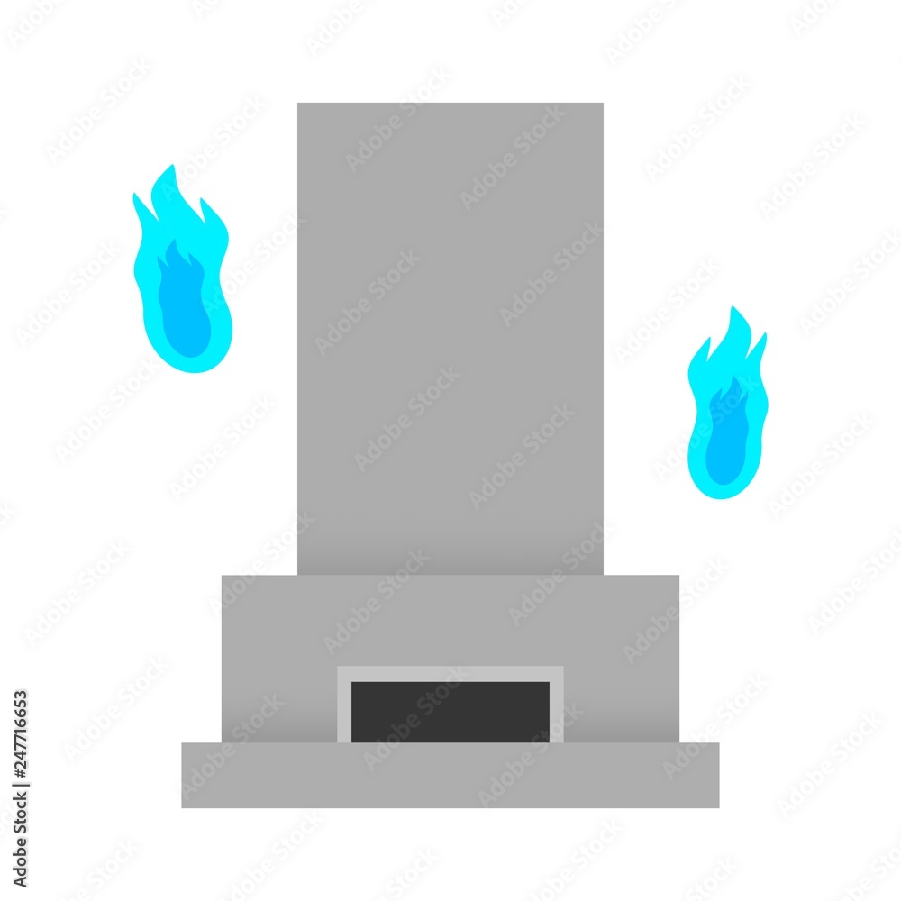 墓と火の玉 Stock イラスト Adobe Stock