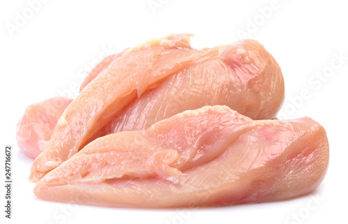 Chicken meat on a white background