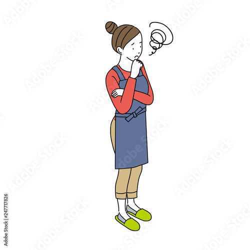 アイソメトリック 女性 イラスト 主婦 悩む Stock Vector Adobe Stock