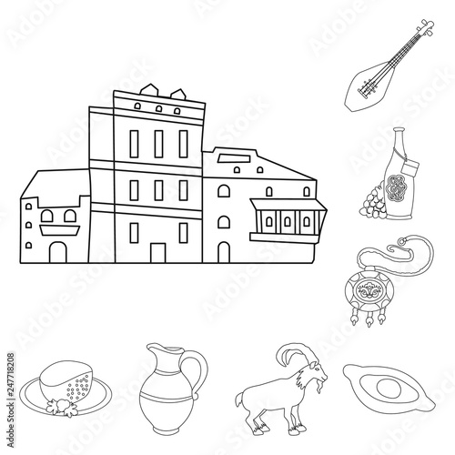 Isolated object of traditions and national icon. Set of traditions and sightseeing vector icon for stock.