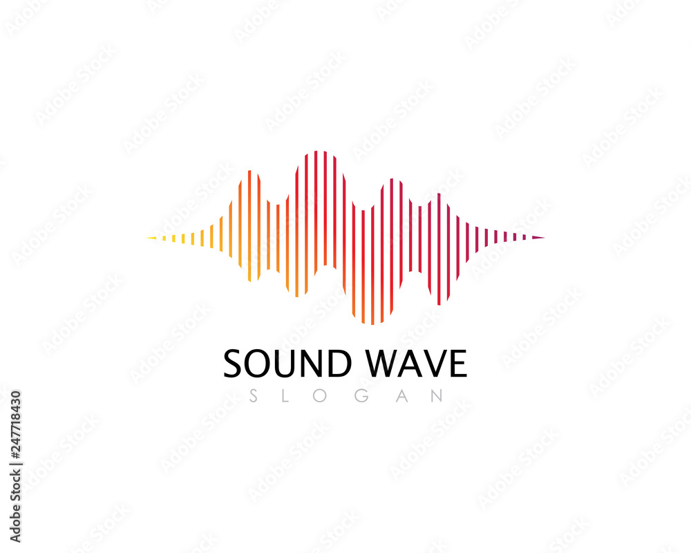 Sound waves vector illustration Sound waves vector illustration