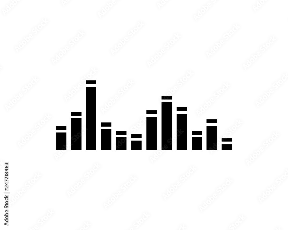 Fototapeta premium Sound waves vector illustration