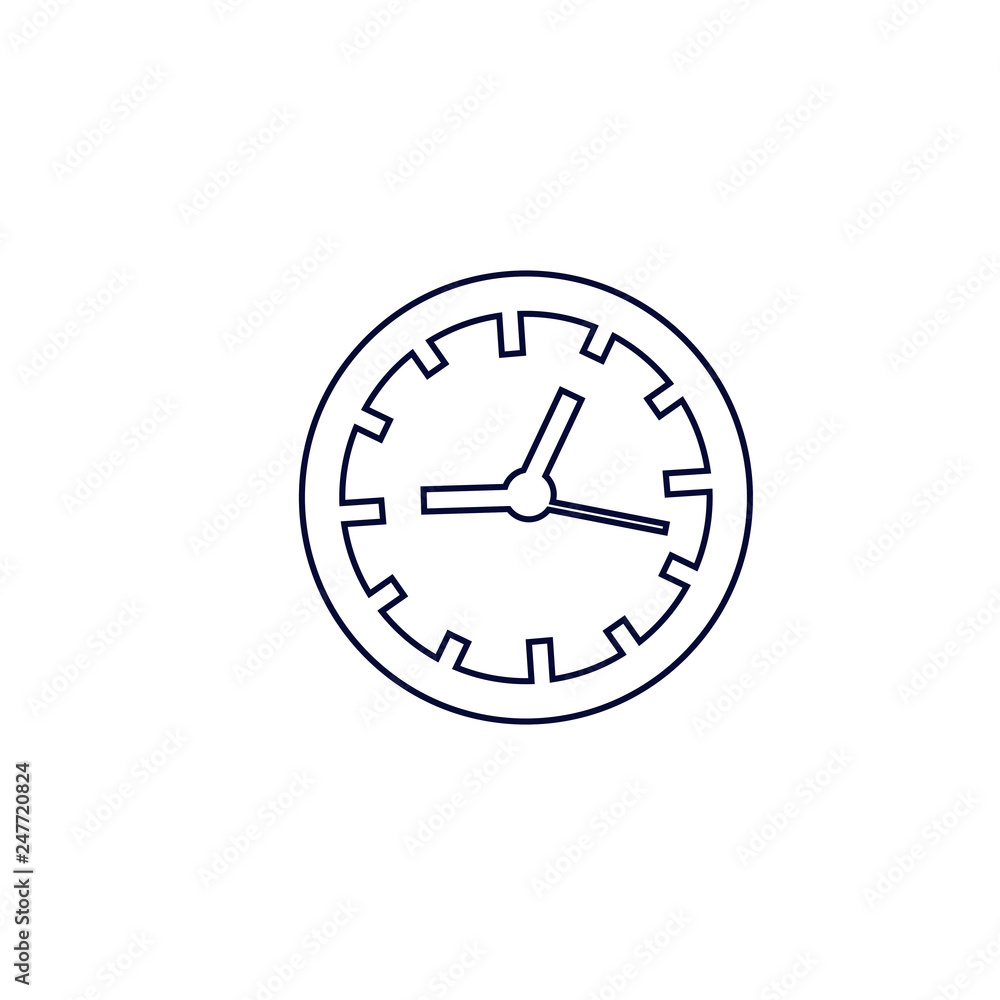 Clock icon, Vector illustration Time icon Clock icon, Vector illustration Time icon