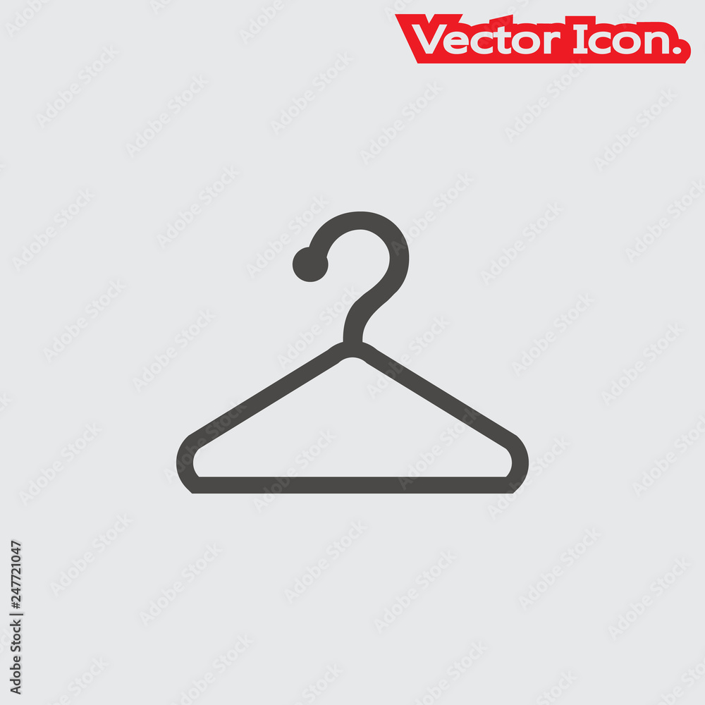 hangers for clothes icon isolated sign symbol and flat style for app, web and digital design. Vector illustration. hangers for clothes icon isolated sign symbol and flat style for app, web and digital design. Vector illustration.