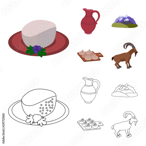 Vector design of culture and sightseeing symbol. Collection of culture and originality stock vector illustration.