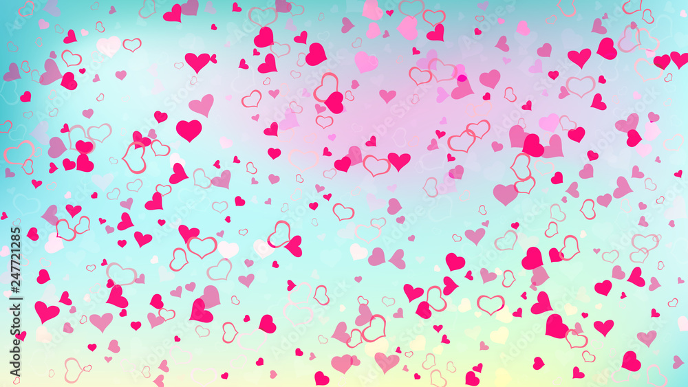 Festive background. A sample of wallpaper design, textiles, packaging, printing, holiday invitation for Valentine's Day. Red on Ggradient background Vector. Red hearts of confetti crumbled. Festive background. A sample of wallpaper design, textiles, packaging, printing, holiday invitation for Valentine's Day. Red on Ggradient background Vector. Red hearts of confetti crumbled.