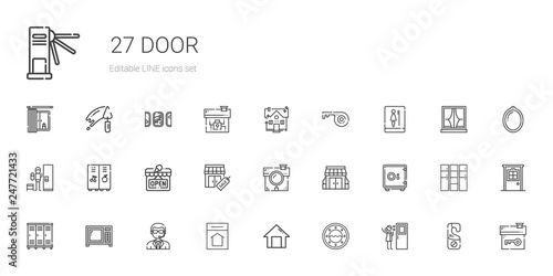 door icons set