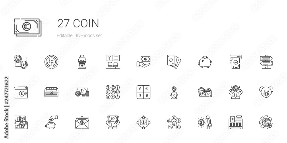 coin icons set coin icons set