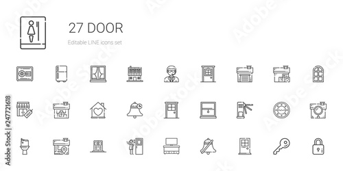 door icons set
