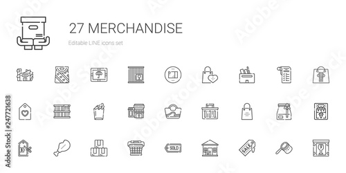 merchandise icons set