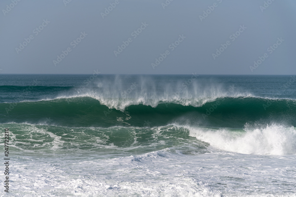 Atlantic ocean waves by Nazare North beach, Portugal. Atlantic ocean waves by Nazare North beach, Portugal.