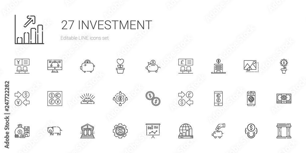 investment icons set investment icons set