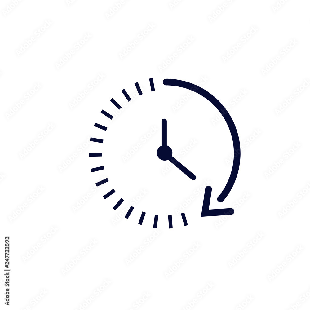 Clock icon, Vector illustration Time icon Clock icon, Vector illustration Time icon