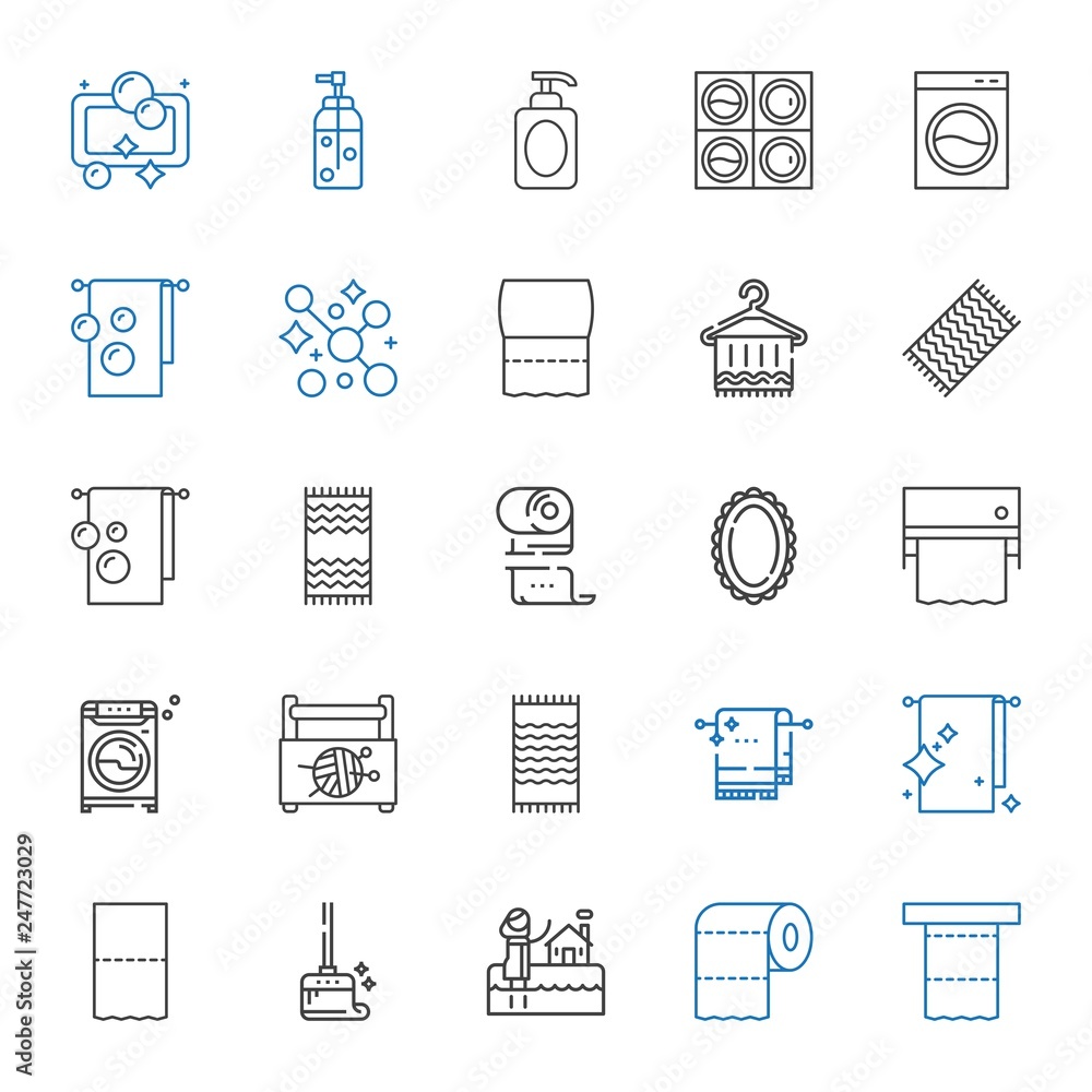 towel icons set towel icons set