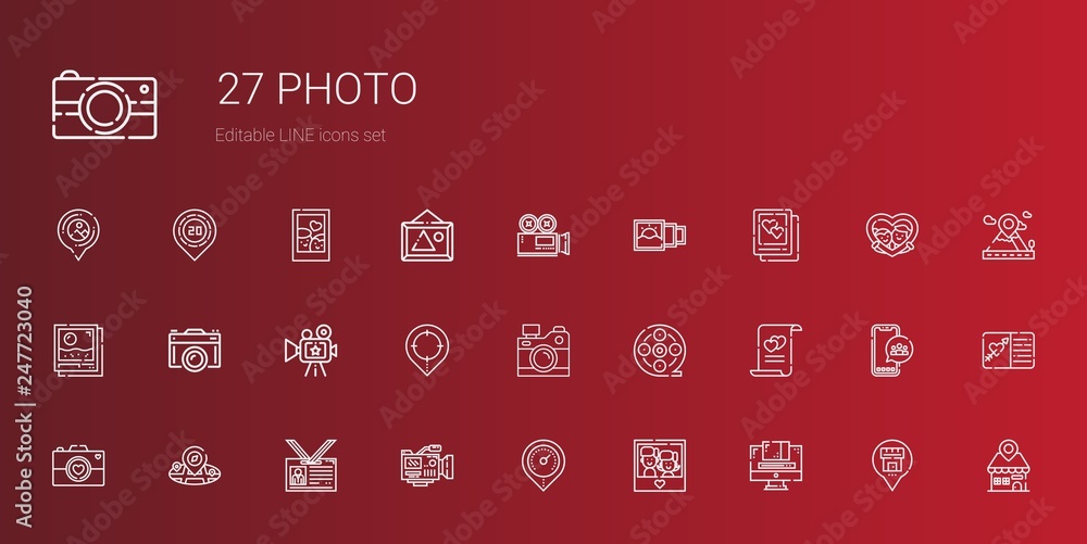 photo icons set photo icons set