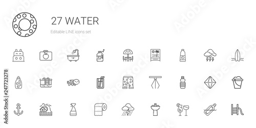 water icons set