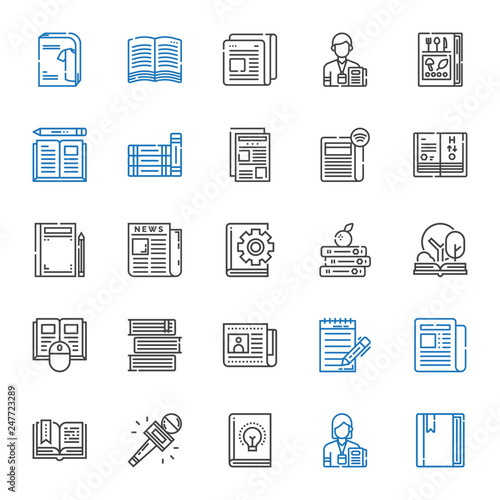 magazine icons set