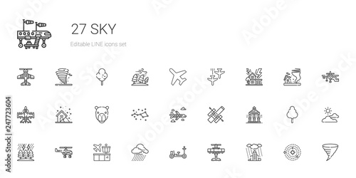 sky icons set