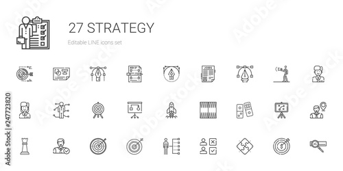 strategy icons set