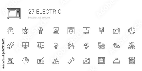 electric icons set