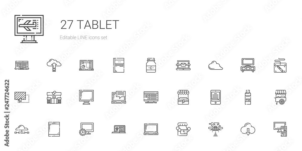 tablet icons set tablet icons set