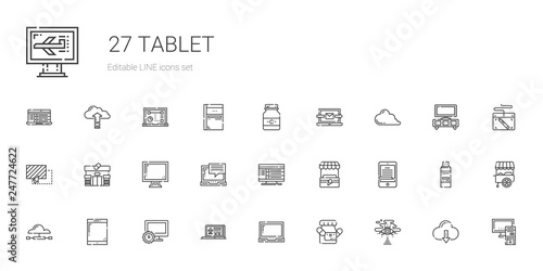 tablet icons set