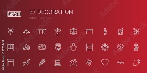 decoration icons set