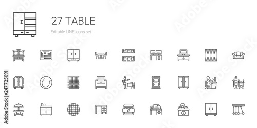 table icons set
