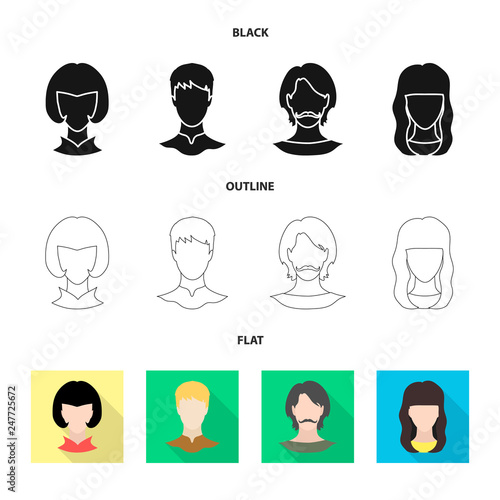 Vector design of professional and photo logo. Collection of professional and profile stock symbol for web.
