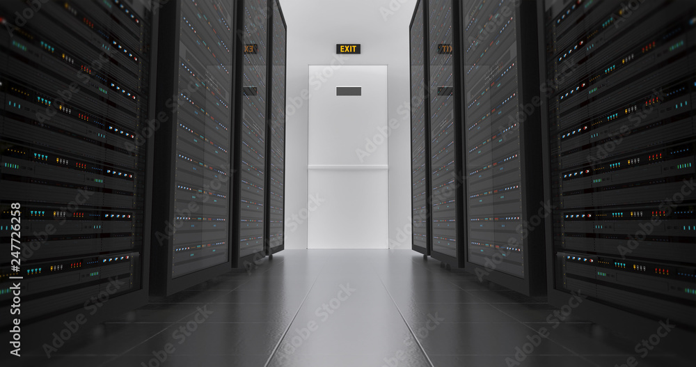 Server Racks In a Modern Data Center. Computer Racks All Around. Technology Related 4K Cg Render. Server Racks In a Modern Data Center. Computer Racks All Around. Technology Related 4K Cg Render.