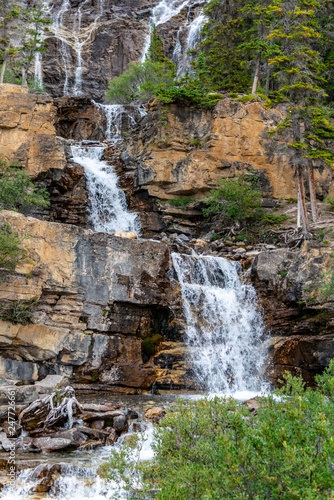 Triple waterfall along Trans-Canada highway