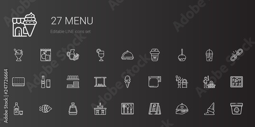 menu icons set