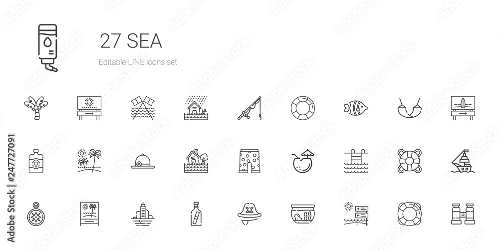 sea icons set sea icons set
