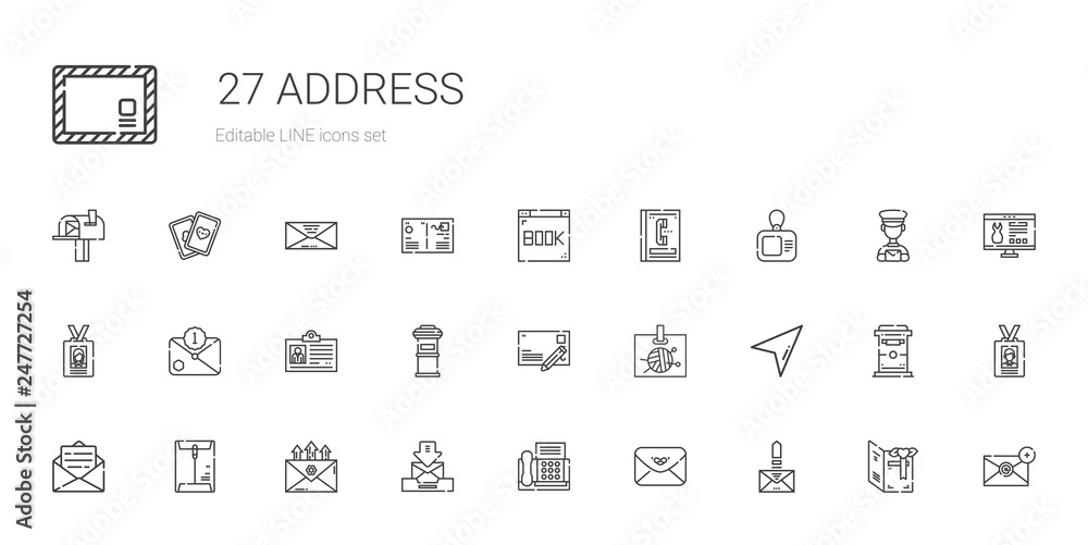 address icons set address icons set