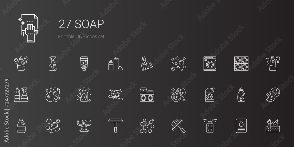 soap icons set soap icons set