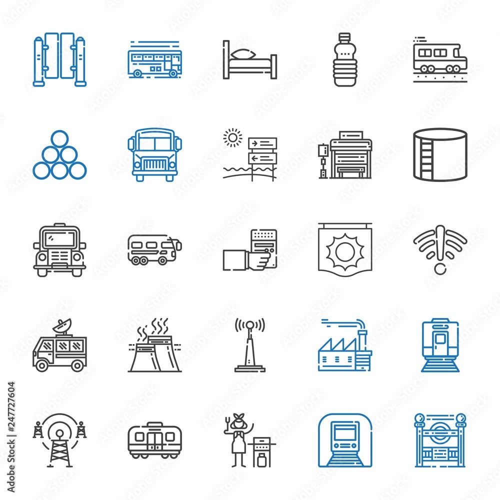 station icons set station icons set