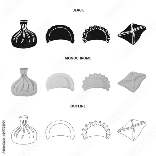 Isolated object of products  and cooking symbol. Set of products  and appetizer stock vector illustration.