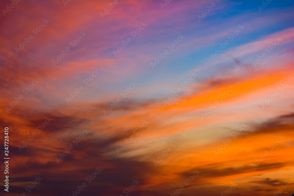 This is twilight sky or evening sky which is the time of sunset. It's pleasant to look at when relaxing in the evening