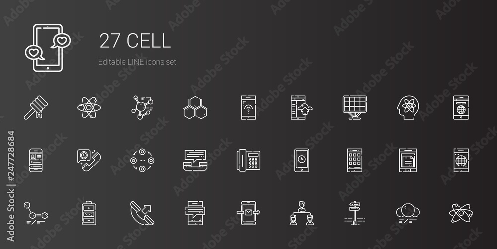 cell icons set cell icons set