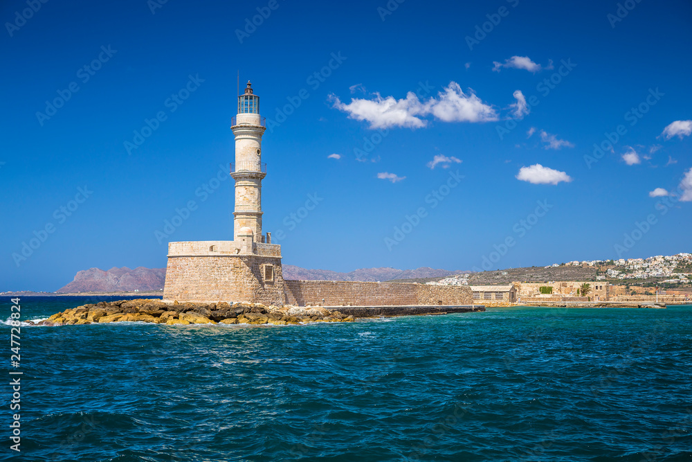 Lighthouse of Chania at Crete, Greece