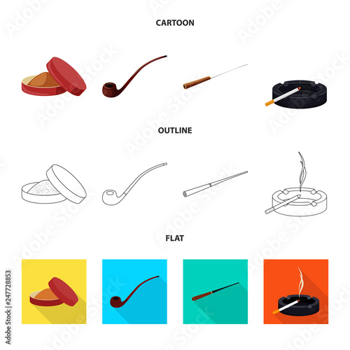 Vector design of refuse and stop sign. Collection of refuse and habit stock vector illustration.