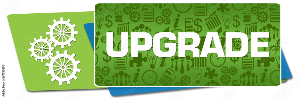 Fototapeta premium Upgrade Green Business Texture Blue Rounded Squares