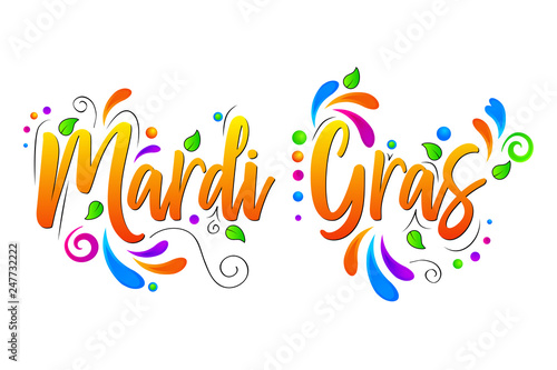 Mardi Gras vector isolated illustration on white background