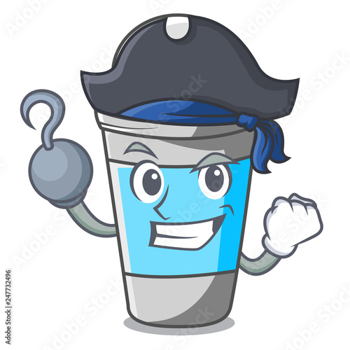 Pirate roll on deodorant above the mascot