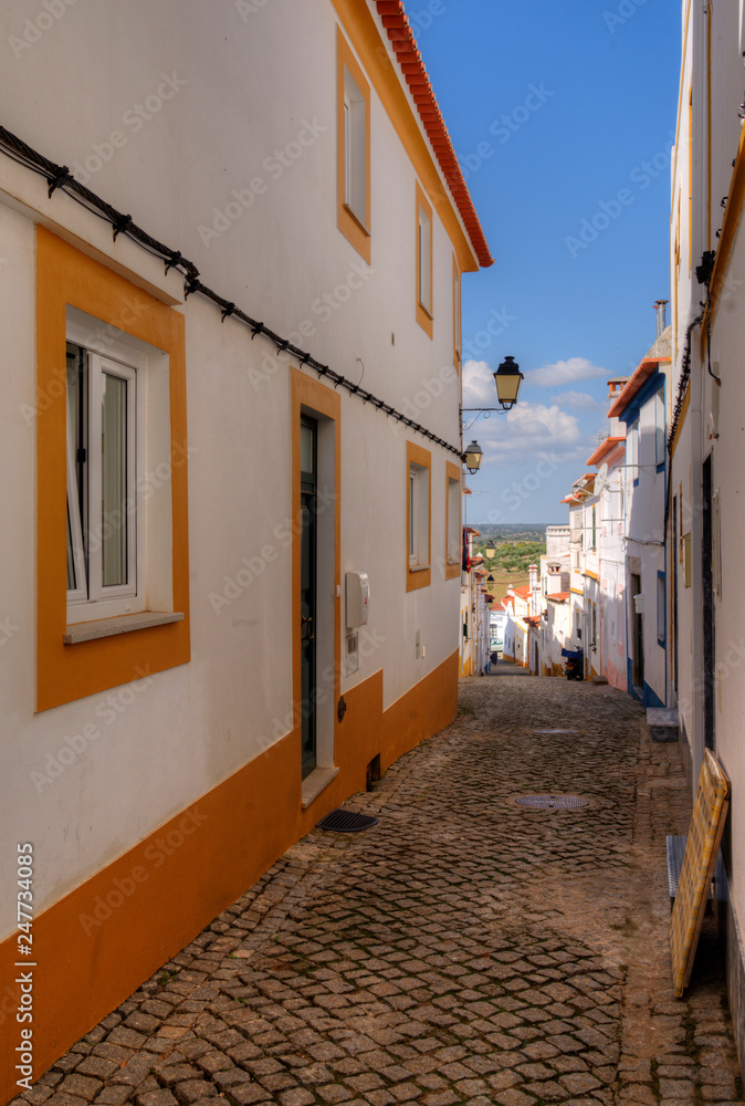 Rue à Arronches, Alentejo, Portugal